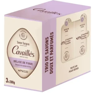 roge cavailles savon delice de figue lot 3 200g