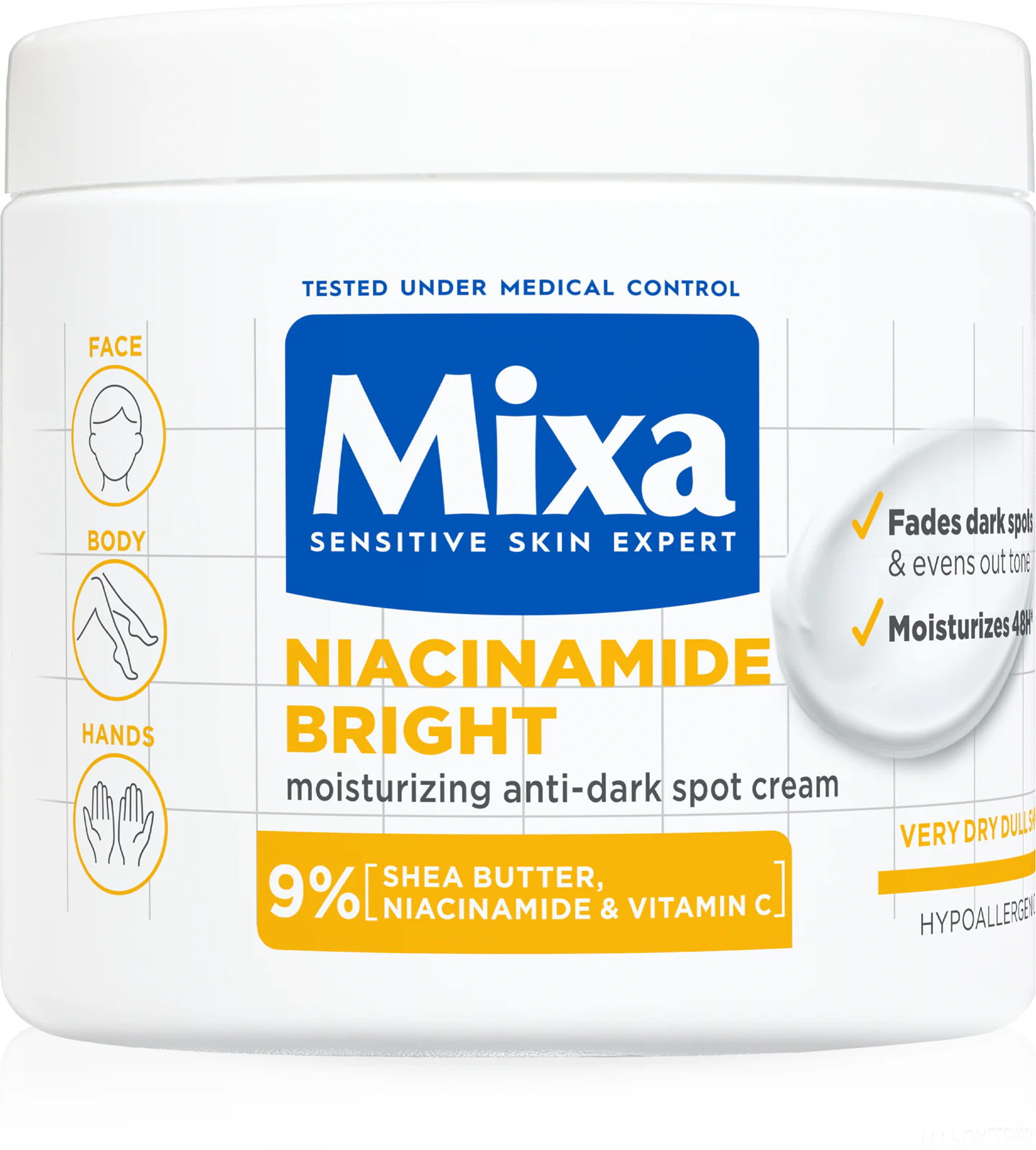 mixa creme corps niacinamide 400ml mixa creme corps niacinamide 400ml